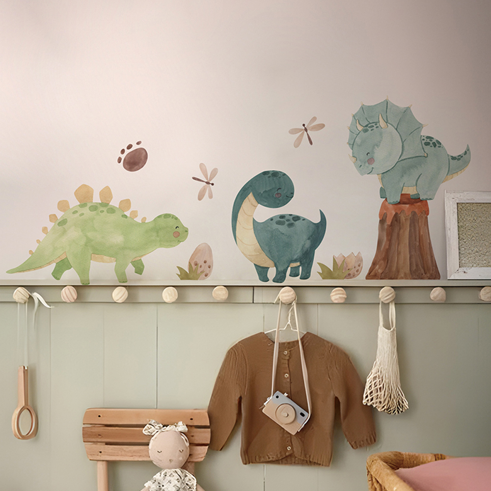 Baby Nursery Decor Girl - สติ๊กเกอร์ติดผนังรูปไดโนเสาร์สติกเกอร์ผนังตัวอักษรไดโนเสาร์เครื่องตกแต่งฝาผนังสำหรับเด็กผู้ชายเด็กเล็กเด็กผู้หญิงสถานที่เลี้ยงเด็กเด็กทารกห้องนอนห้องนั่งเล่นห้องเรียน