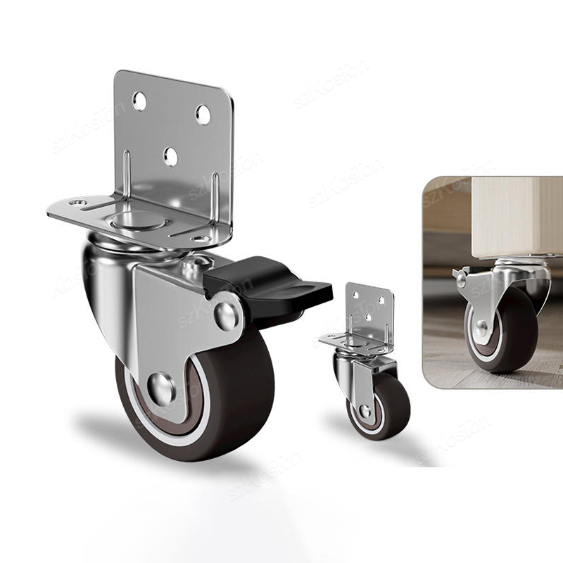 Baby Nursery Trolley - 4pcs L-Shaped เฟอร์นิเจอร์ล้อล้อยางนุ่มล้อหมุนค่อนข้างลูกกลิ้งล้อสําหรับรถเข็นเปลเด็กเตียงล้ออุปกรณ์เสริม