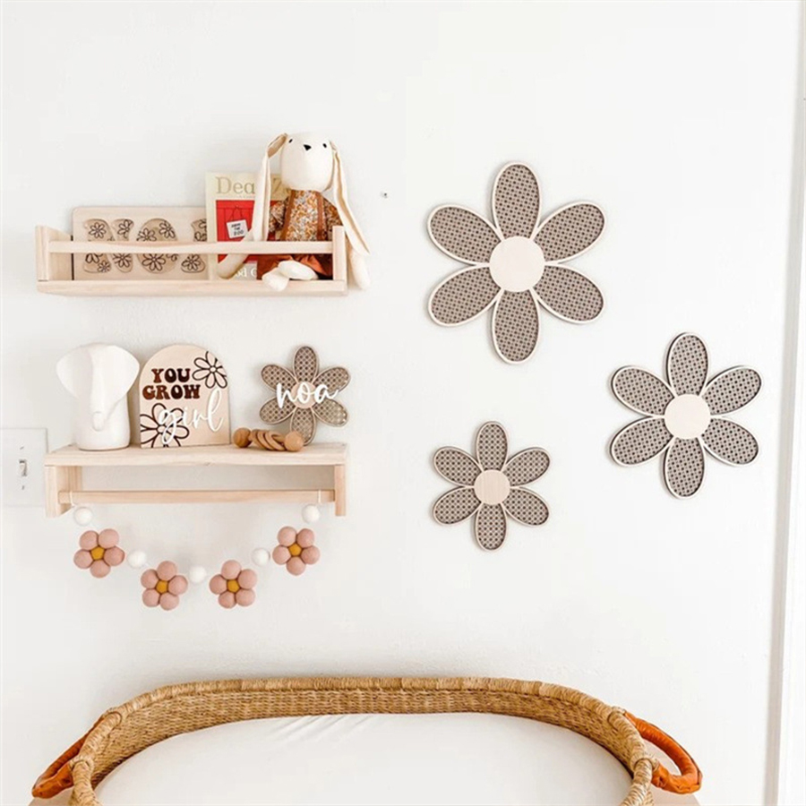 พวงดอกเดซี่ทำมือจากผ้าสักหลาด  - Baby Nursery Decor Girl บทวิจารณ์และราคา
