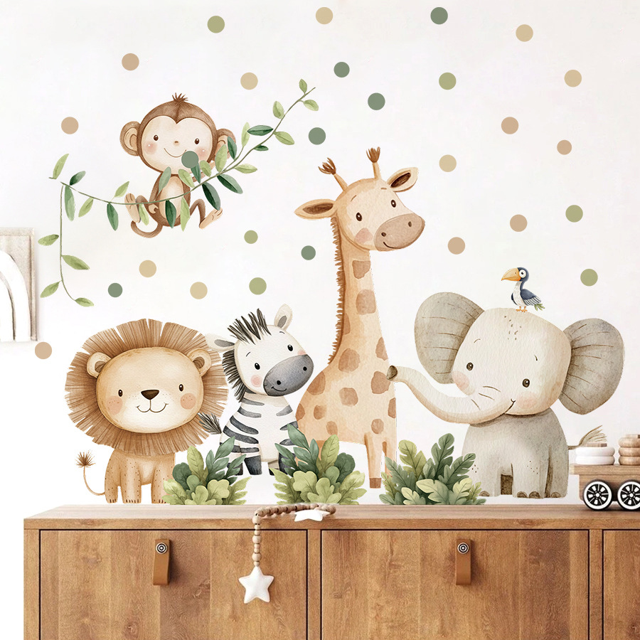 Boho สัตว์ป่าสติ๊กเกอร์ติดผนัง - Baby Nursery Decor Girl บทวิจารณ์และราคา