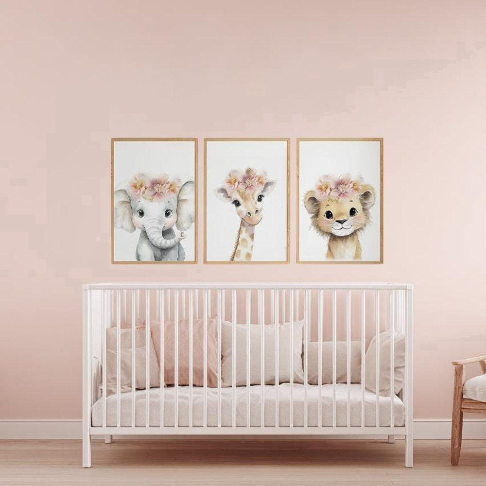 ชุดภาพตกแต่งผนังห้องเด็กผู้หญิ - Baby Nursery Frames บทวิจารณ์และราคา