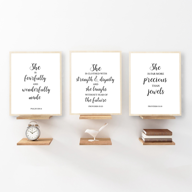 ข้อพระคัมภีร์อ้างคริสเตียนWall - Baby Girl Nursery Quotes บทวิจารณ์และราคา