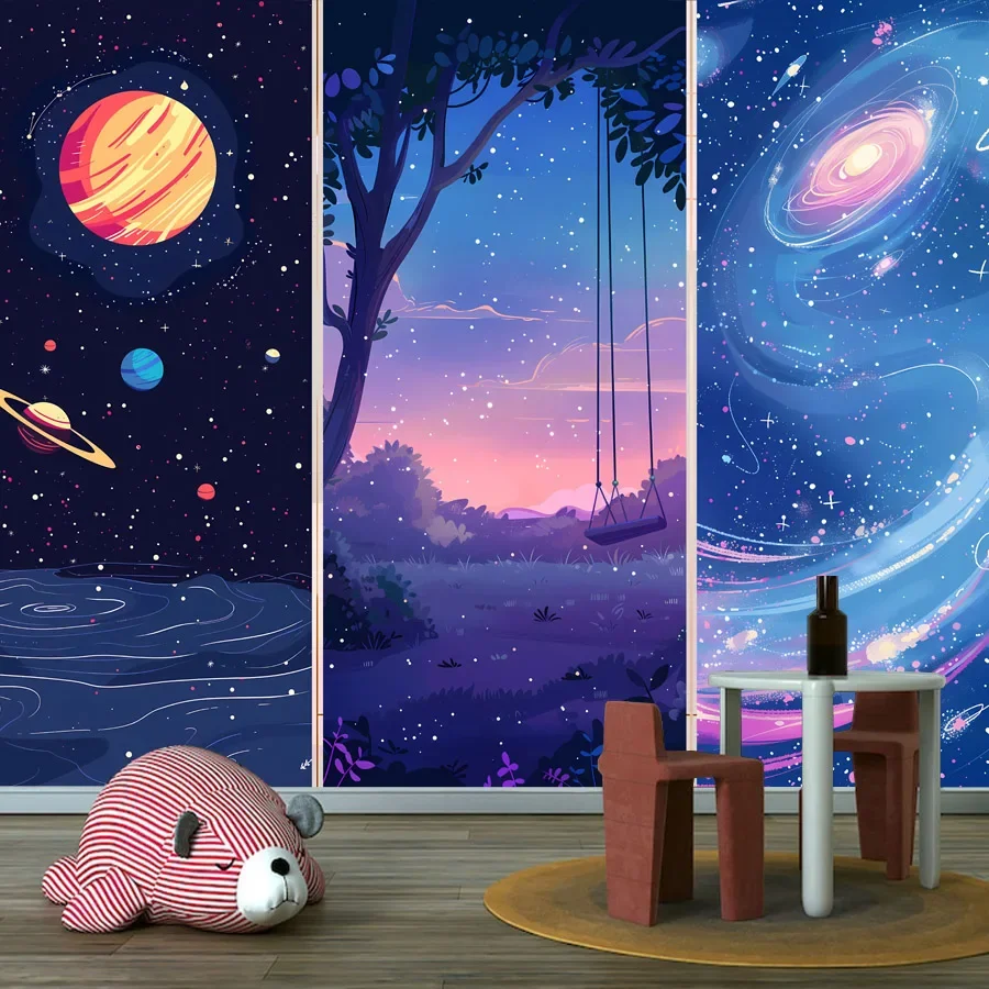 วอลเปเปอร์ติดผนังลายดาวและพระจ - Baby Nursery Peel And Stick Wallpaper บทวิจารณ์และราคา