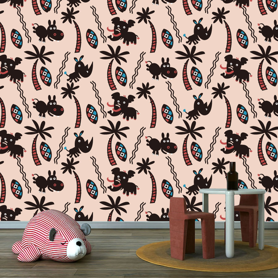 วอลเปเปอร์ติดผนังลายการ์ตูนแบบ - Baby Nursery Peel And Stick Wallpaper บทวิจารณ์และราคา
