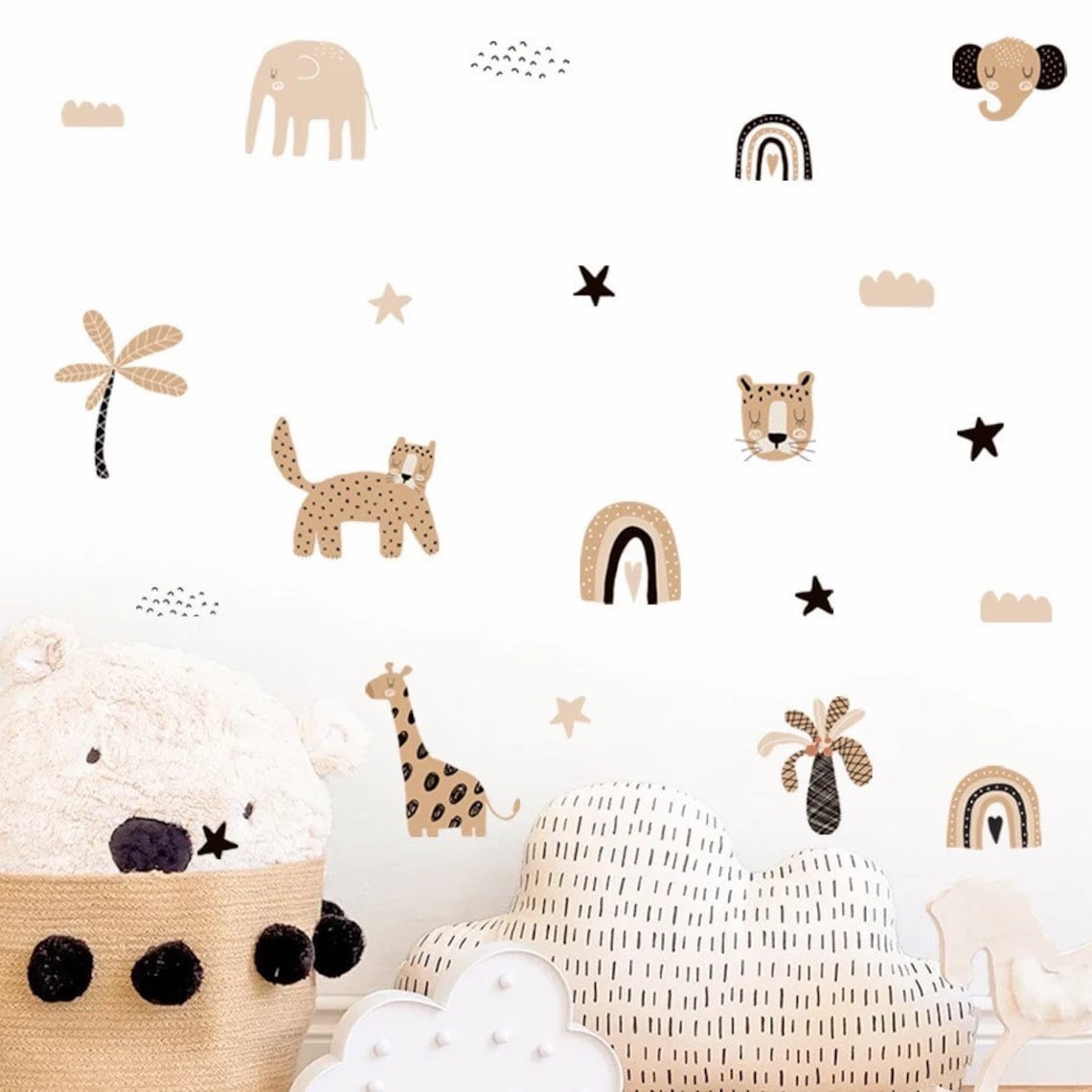 โบโฮการ์ตูนสายรุ้งดาวน่ารักหน้ - Baby Nursery Decor Girl บทวิจารณ์และราคา